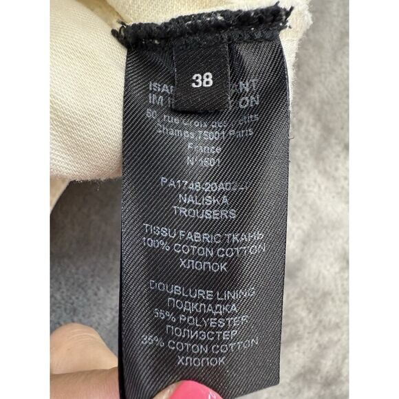 Isabel Marant Etoile Rachelle Wide-Leg Cream Jeans Size 28 High Waist - Picture 14 of 15